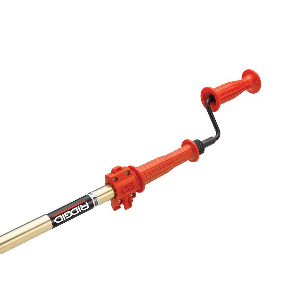 RIDGID K-6P Hybrid Toilet Snake Auger, Cable Extends to 6 ft. with Integrated Bulb Head (Manual or Cordless Drill Operated)