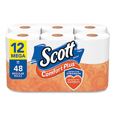 Scott Mega Roll Comfort Plus Toilet Paper (425 Sheets Per Roll 12 Rolls Per-Pack) (8 pack of 12 Rolls per Pack)