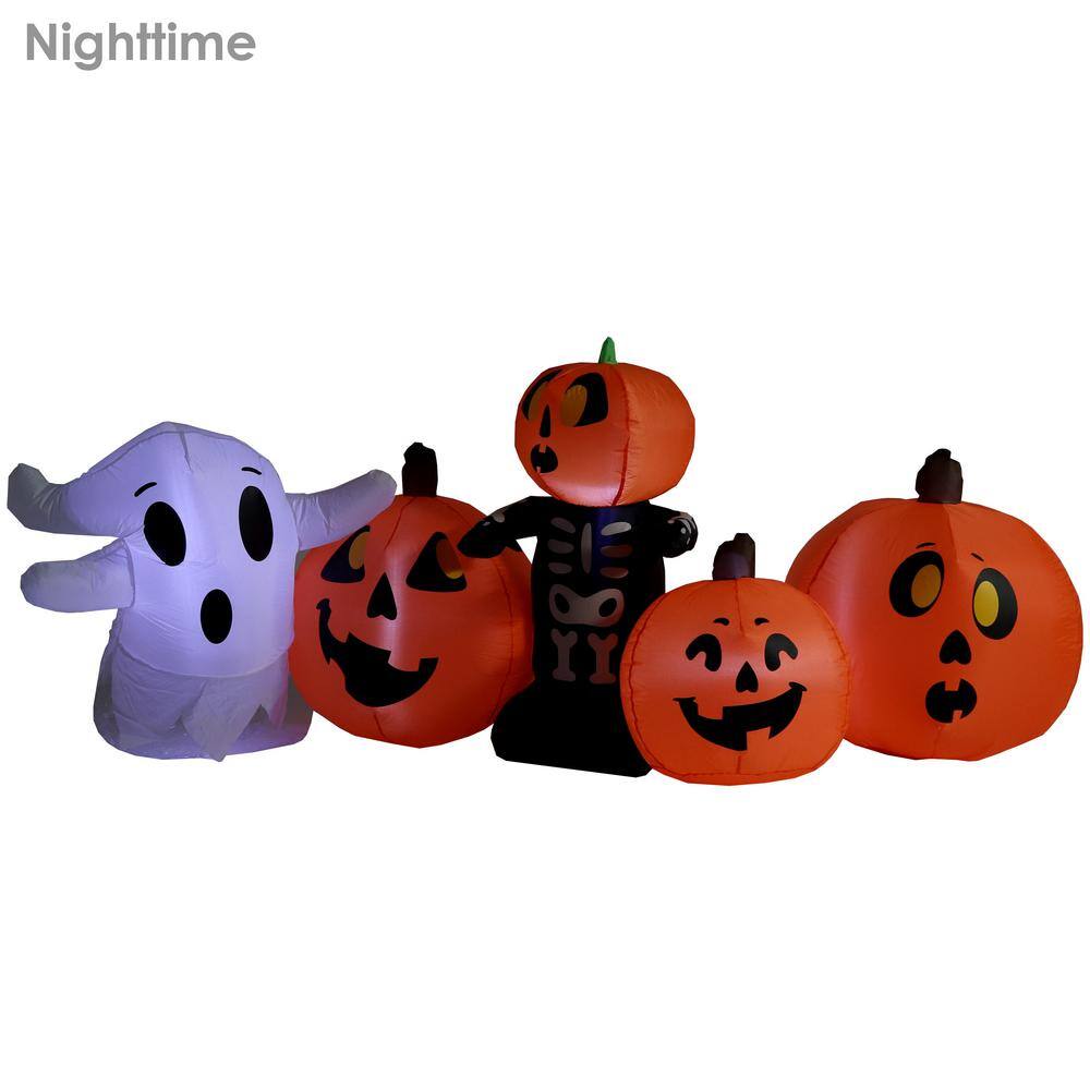 Sunnydaze Decor 7 ft. Sunnydaze Haunted Pumpkin Patch Outdoor Halloween Inflatable Decoration