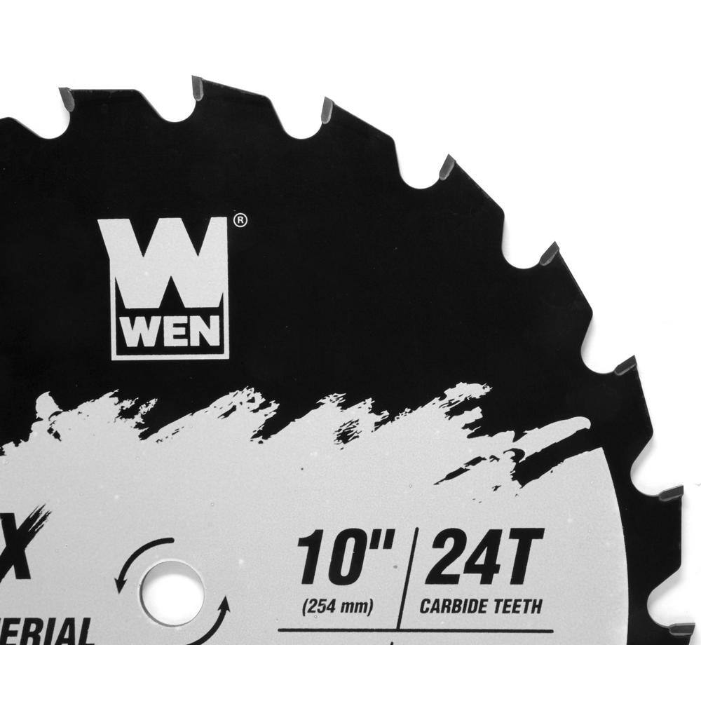 WEN Apex 10 in. 24-Tooth Carbide-Tipped Multi-Material Industrial-Grade Framing Saw Blade with Cool-Cut Coating