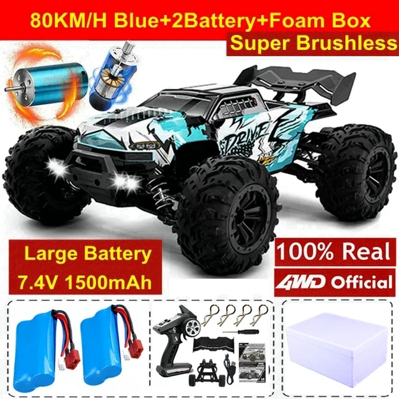 Remote Control Car off Road 4X4 RC Car High Speed Buggy Truck Super Brushless 50 or 80KM/H Fast Drift Racing Toy Gift