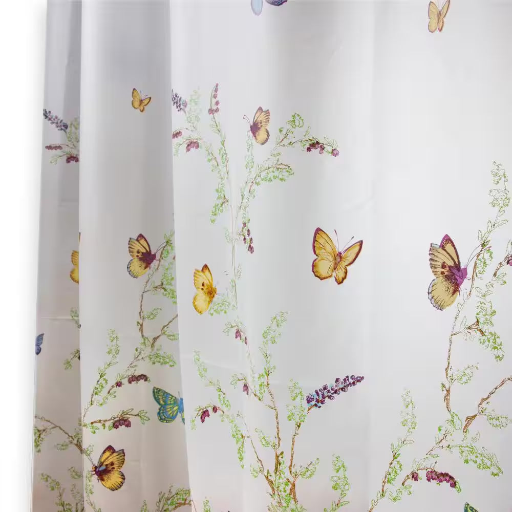 71 In. X 71 In. Tranquil Floating Butterflies Shower Curtain