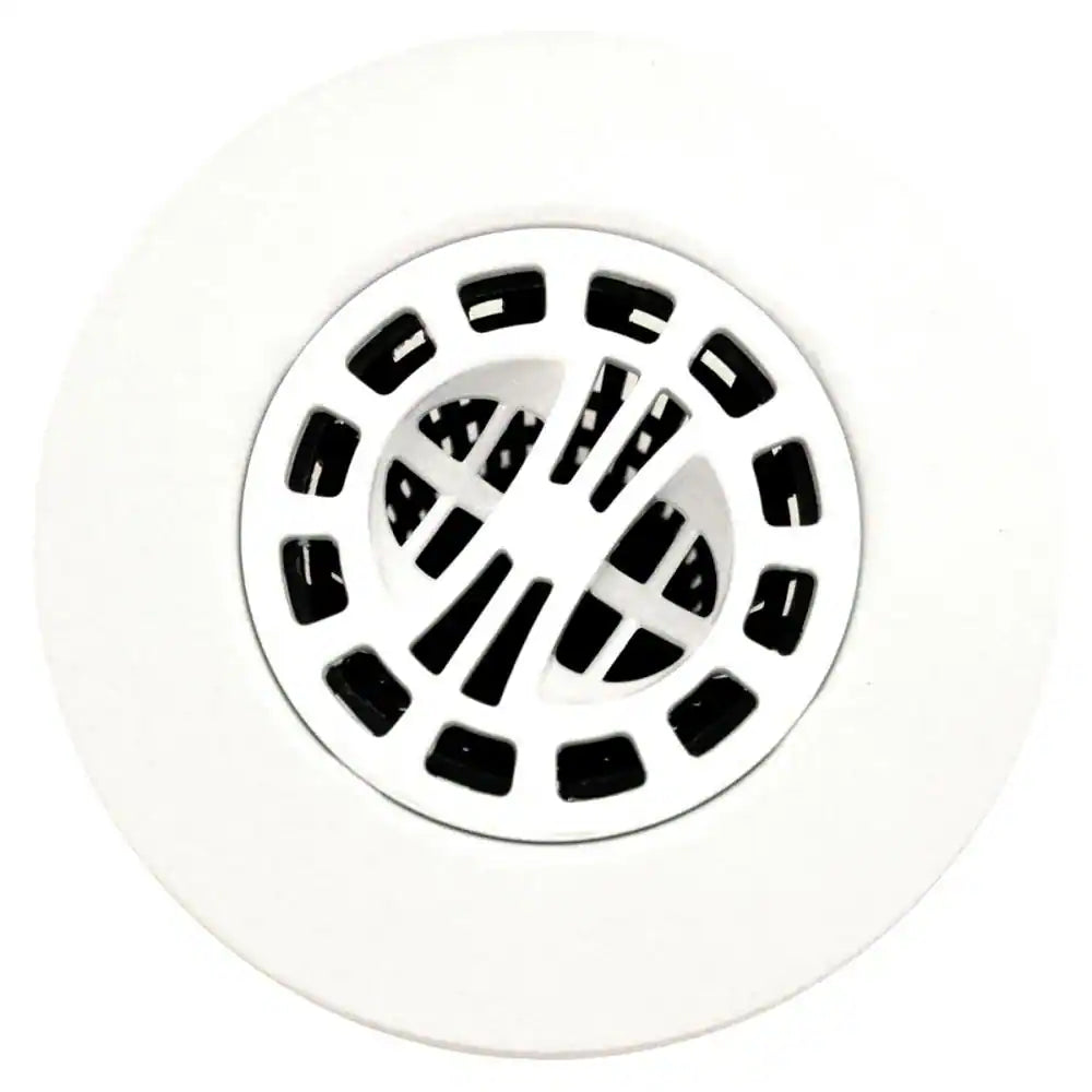 Hair Catcher for Shower Drain in White