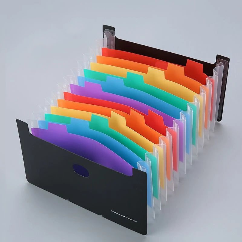 1Pc 13 Grid Indexed A6 Organ Bag, Capable of Standing and Large Capacity Expandable Bill Storage Bag Folder