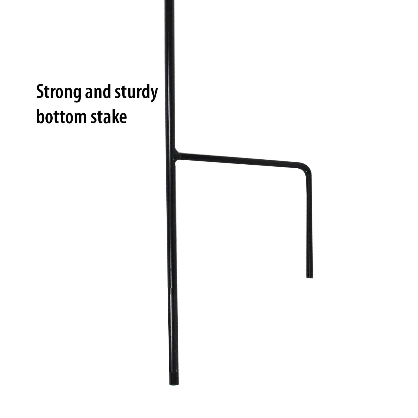 64-In Black Powder Coated Metal Traditional Shepherd'S Hook
