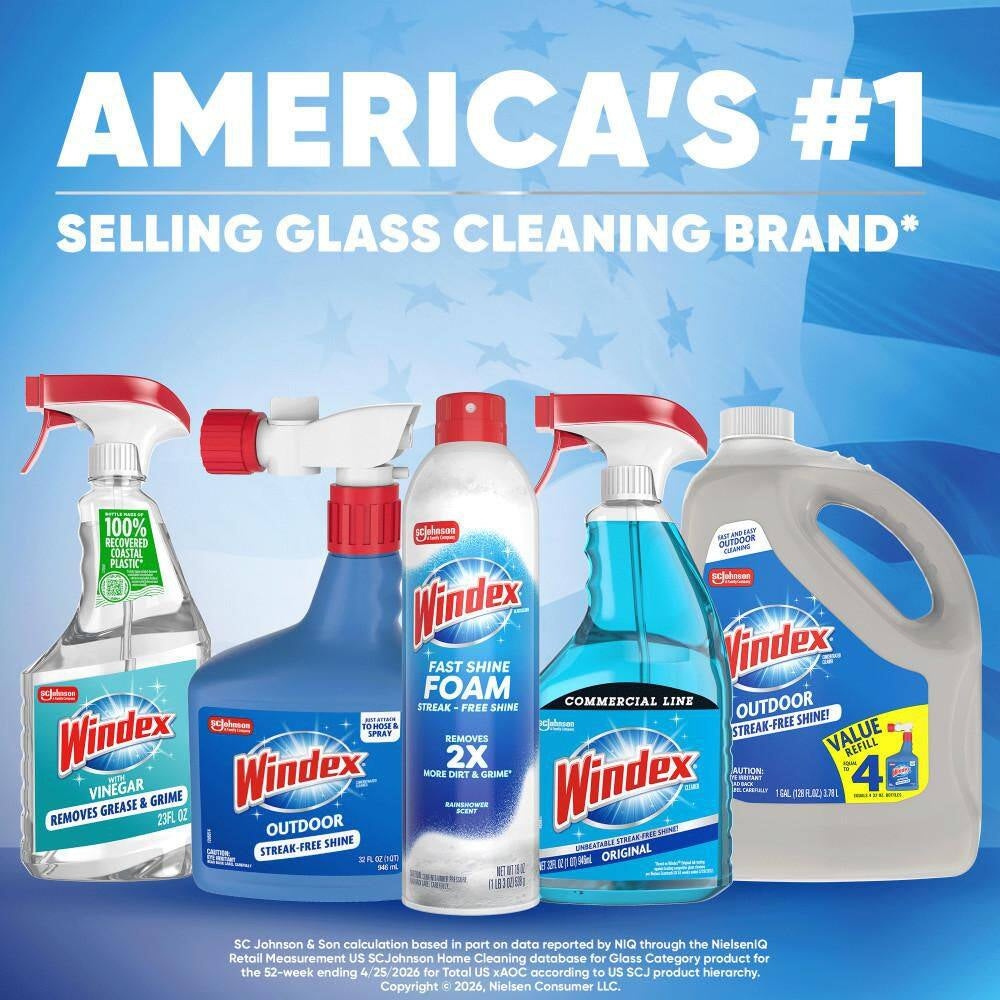 19 Oz. Glass Cleaner Fast Shine Foam, Rainshower Scent 6-Pack
