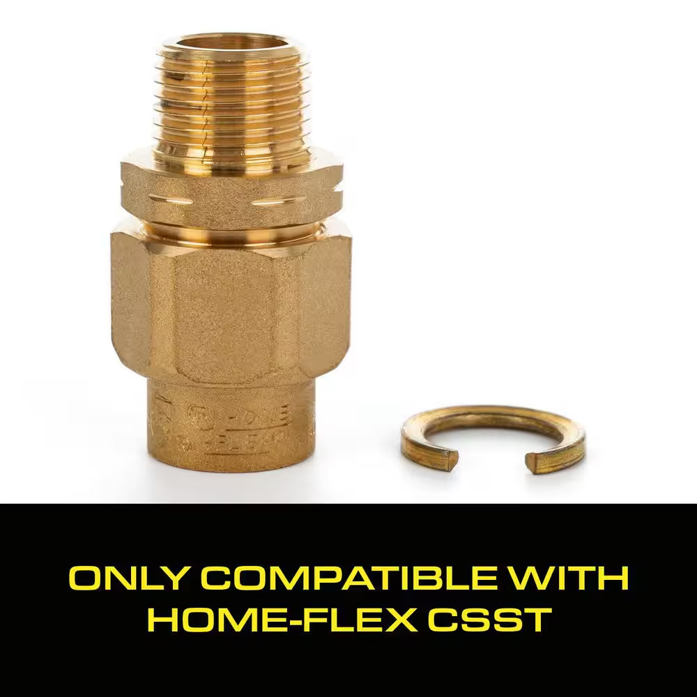 1/2 In. CSST X 1/2 In. MIPT Brass Male Adapter