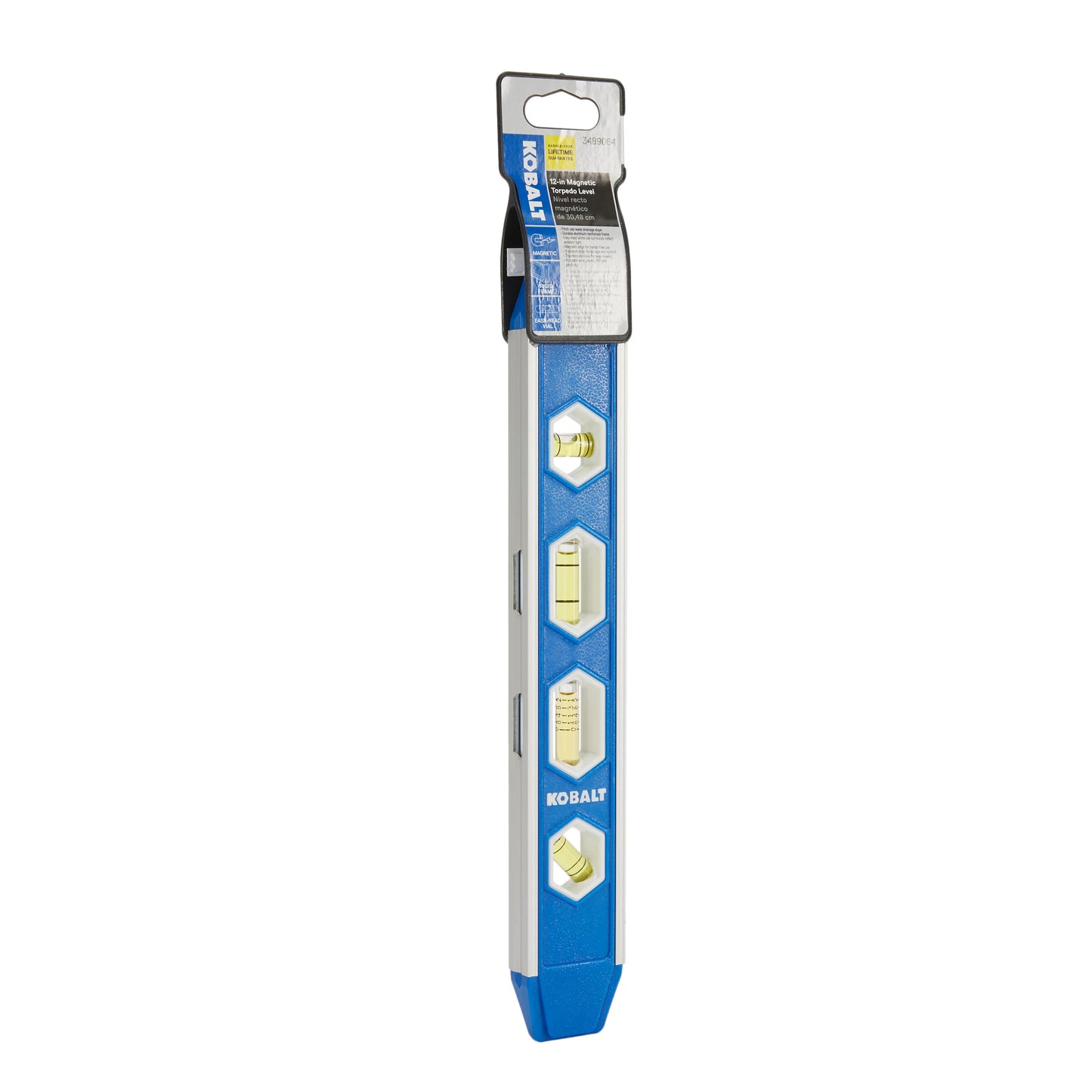 Plastic 9.00-In 3 Vial Magnetic Torpedo Level