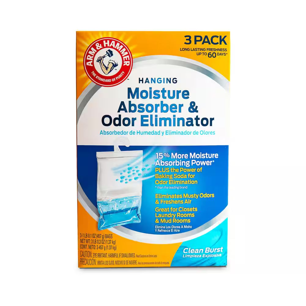 16 Oz. Hanging Moisture Absorber (3-Pack), Clean Burst
