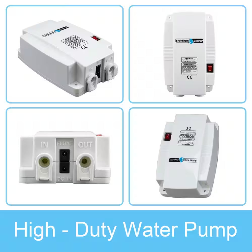 Bottled Water Dispenser Pump System, 110V 20Ft US Plug High Flow Bottled Water Pump with Single Inlet