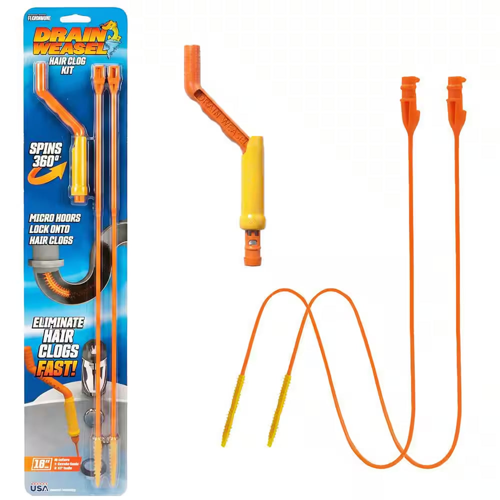 Hair Clog Tool Starter Kit for Drain Cleaning (3-Piece)