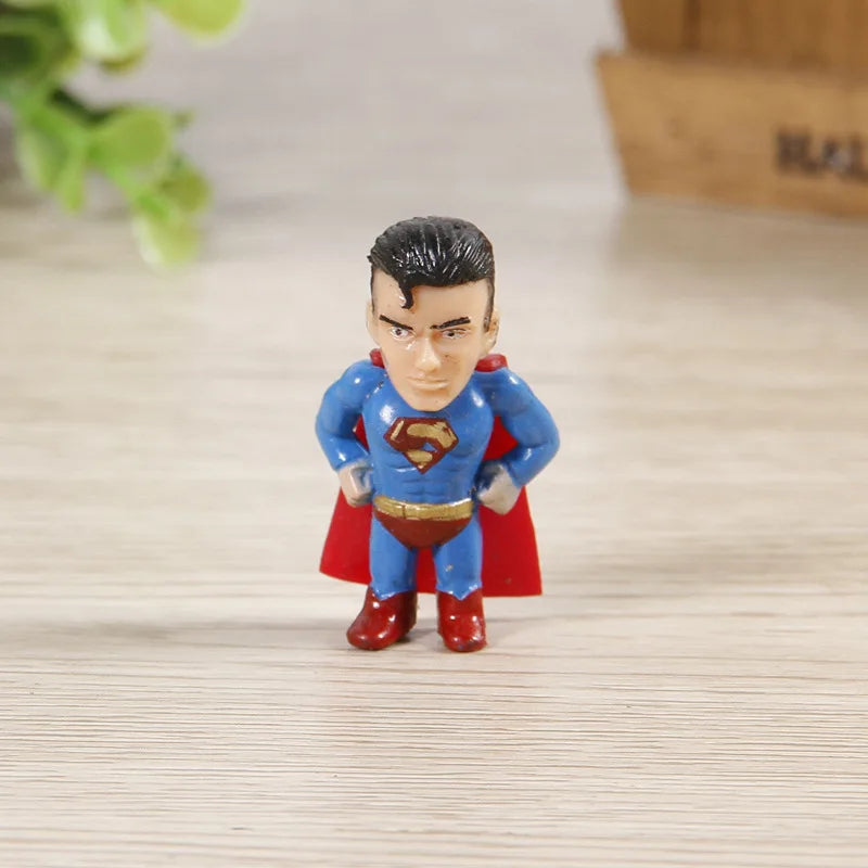 12 Pcs/Set New Q Avengers Mini Figures Hulk Thor Spider Man Action Figure Toys Superhero Model Toys for Children Christmas Gifts