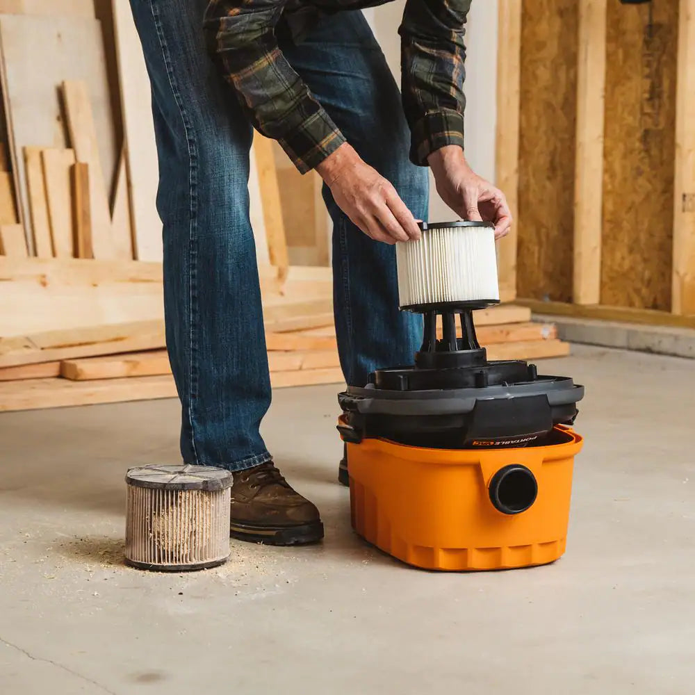 RIDGID  1-Layer Standard Pleated Paper Filter for 3 to 4.5 Gallon RIDGID Wet/Dry Shop Vacuums