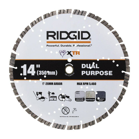RIDGID 14 in. Dual Purpose XTR Diamond Blade
