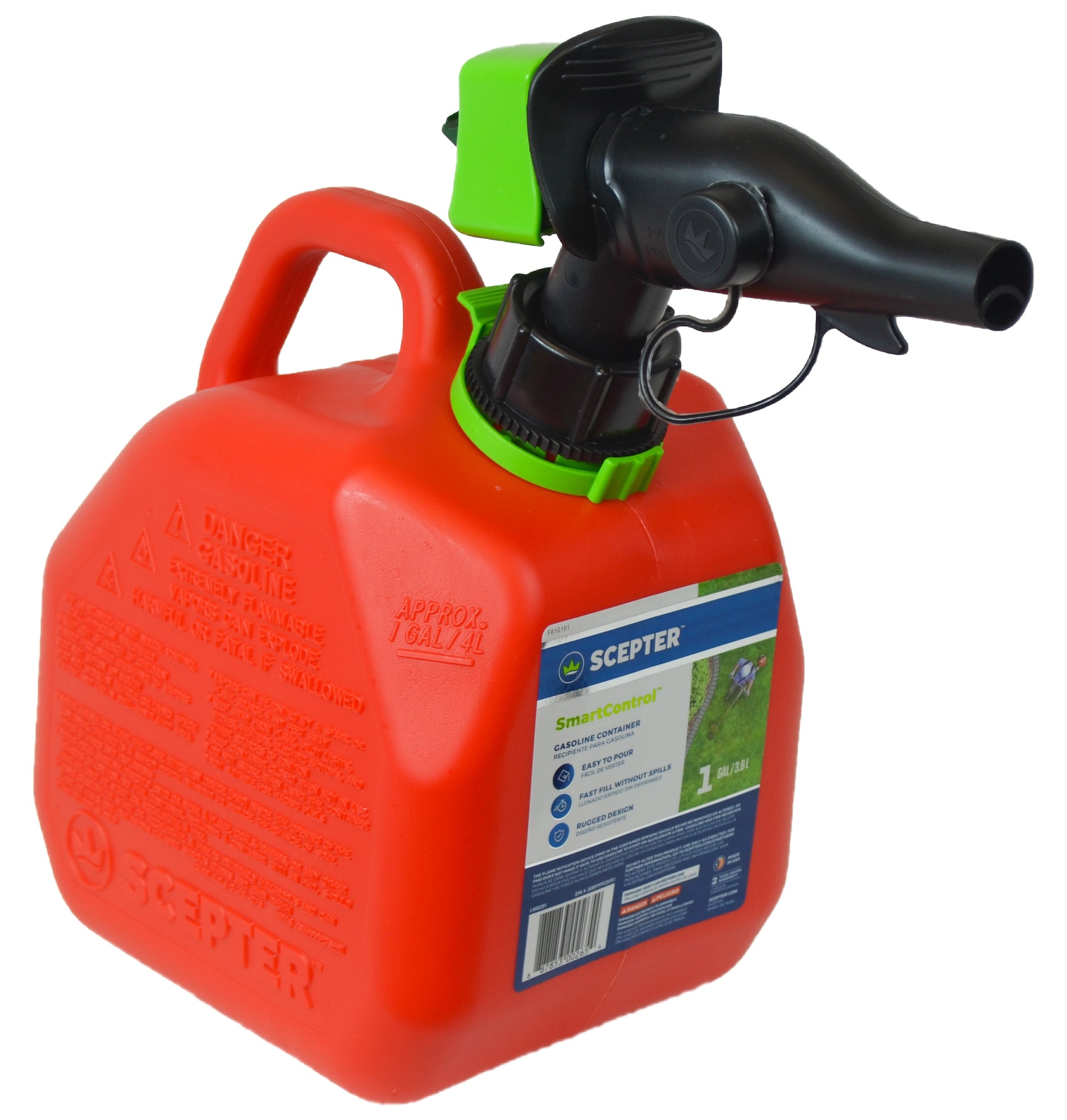 1-Gallon Plastic Gasoline Can 3-Gpm Manual