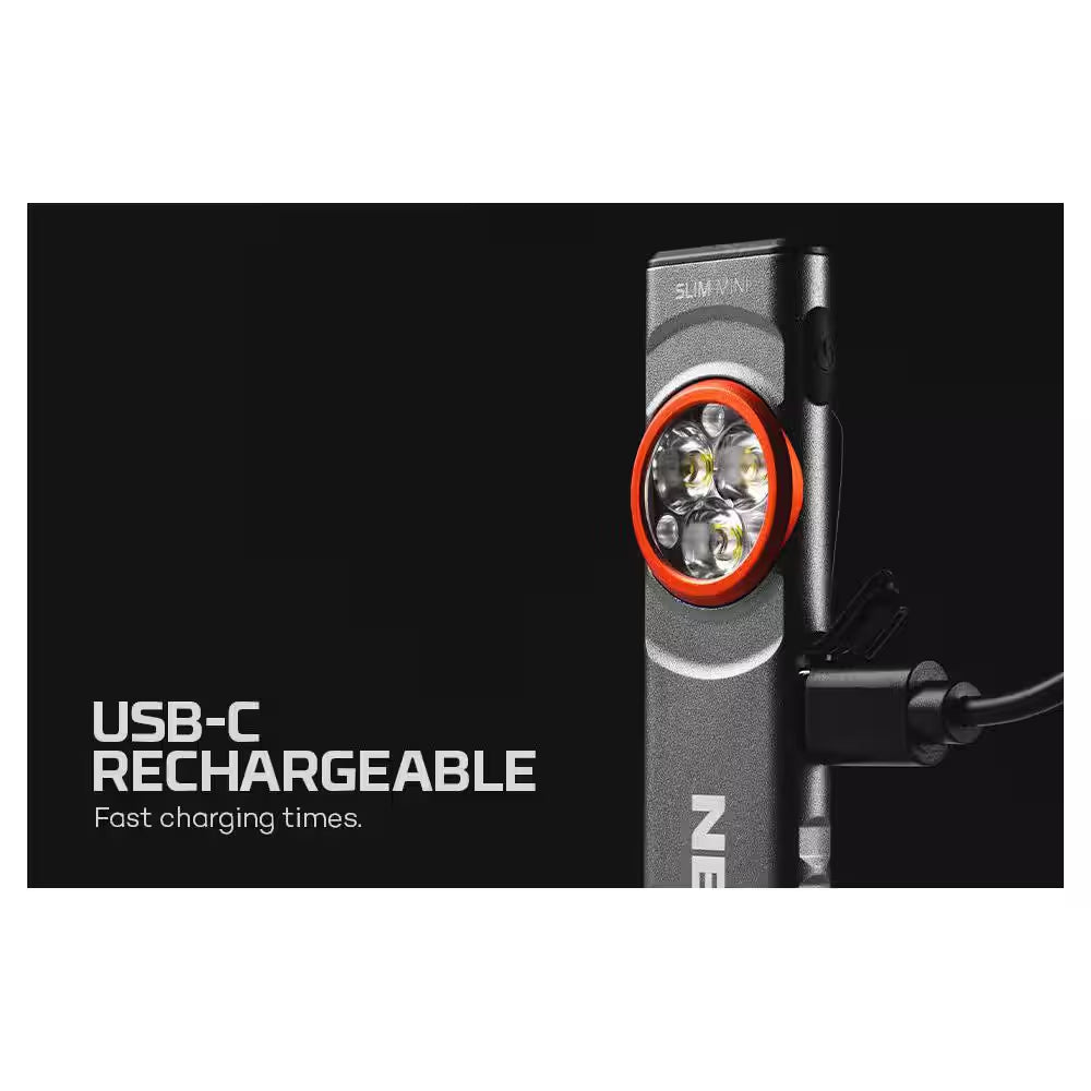 Slim 250 Lumens Rechargeable Battery LED Pocket Light