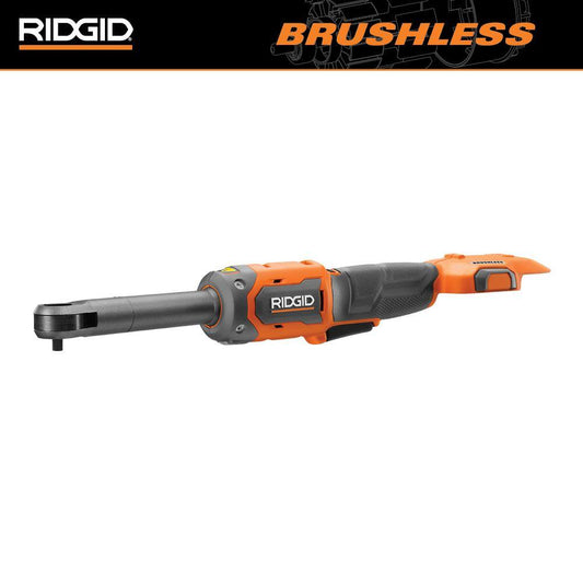 RIDGID 18V Brushless Cordless 1/4 in. Extended Reach Ratchet (Tool Only)
