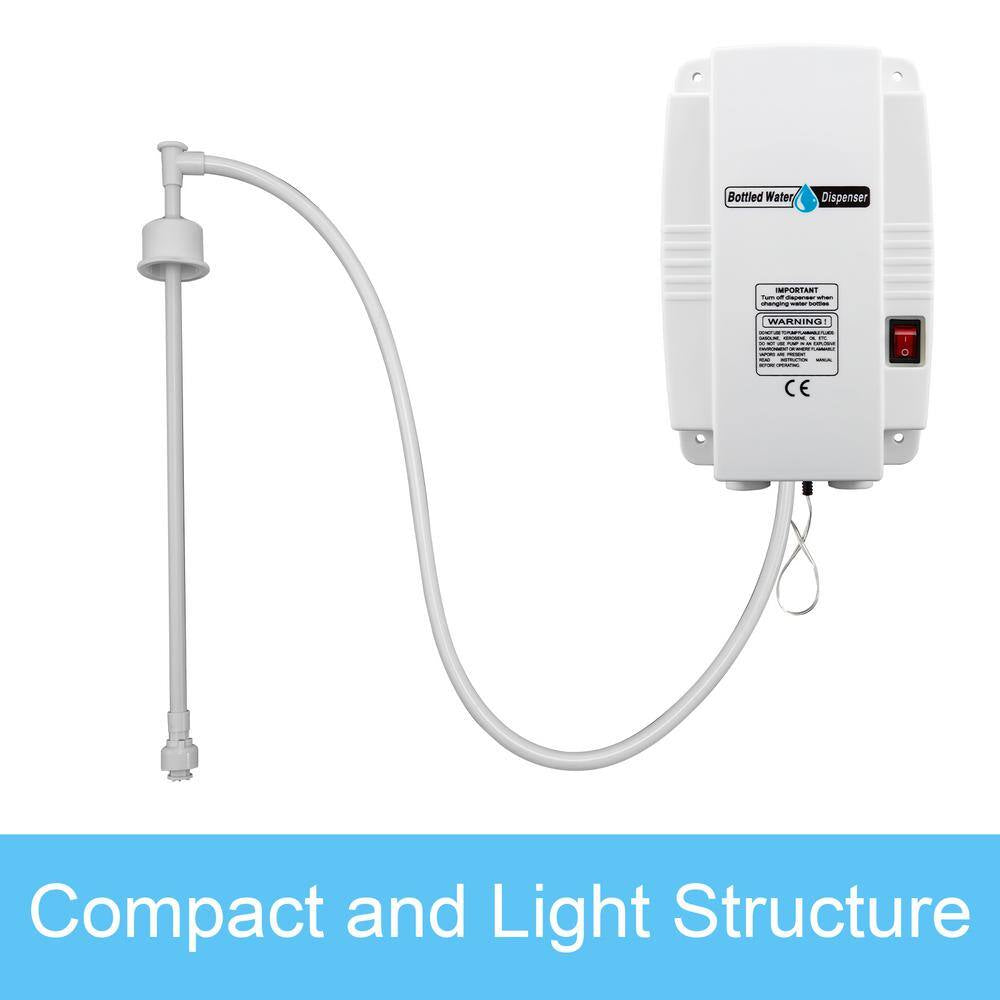 Bottled Water Dispenser Pump System, 110V 20Ft US Plug High Flow Bottled Water Pump with Single Inlet
