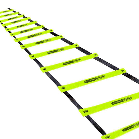 20 ft. 12 Rung Yellow Adjustable Sports Agility Fitness Training Ladder
