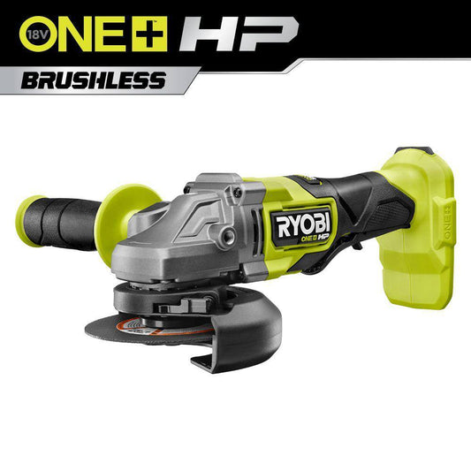 RYOBI ONE+ HP 18V Brushless Cordless 4-1/2 in. Angle Grinder (Tool Only)