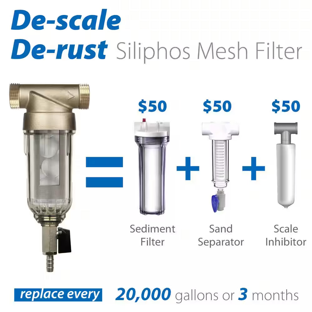 FWSP50SL Spin down Sediment Filter with Siliphos Replacement Screen