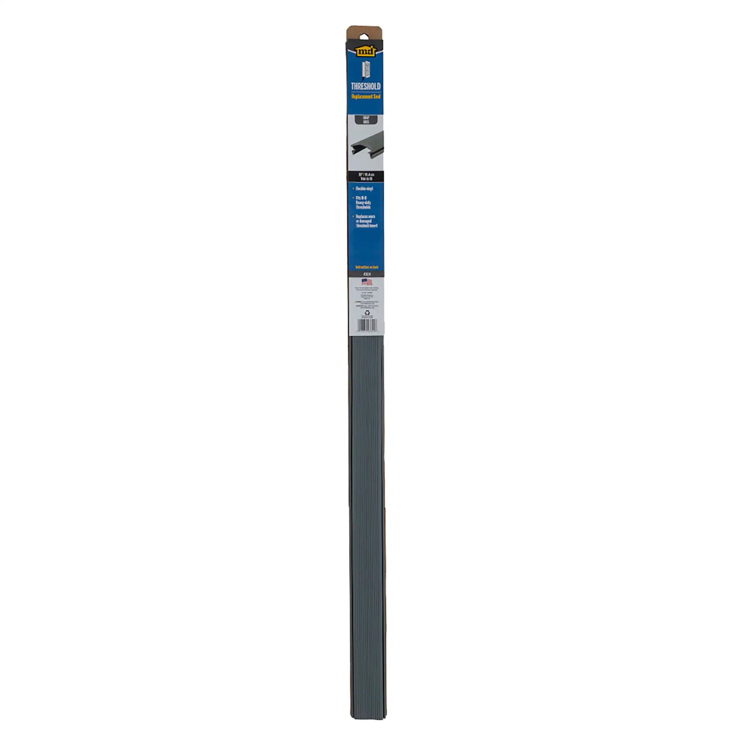 3-Ft X 2-In X 3/4-In Gray Vinyl Door Weatherstrip