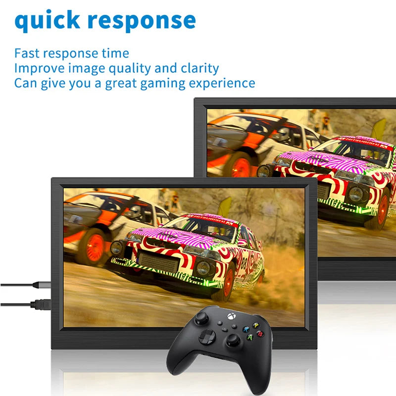 11.6 Inch Portable Monitor Hdmi-Compatible Laptop Second Screen Gaming Extended Display for Switch/Ps4/Xbox/Raspberry Pi