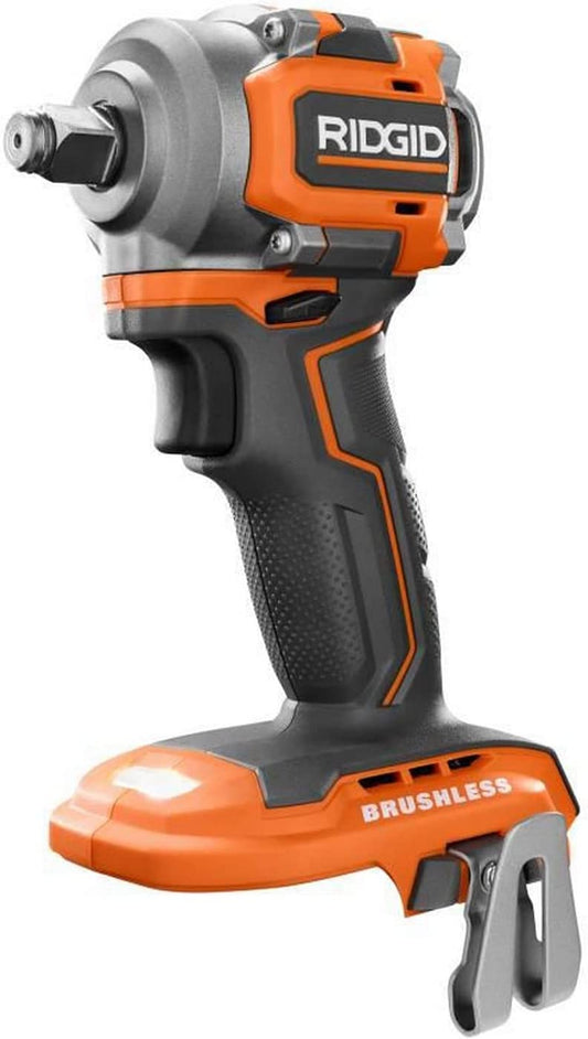 RIDGID 18V SubCompact Brushless Cordless 1/2 in. Impact Wrench (Tool Only) with Belt Clip