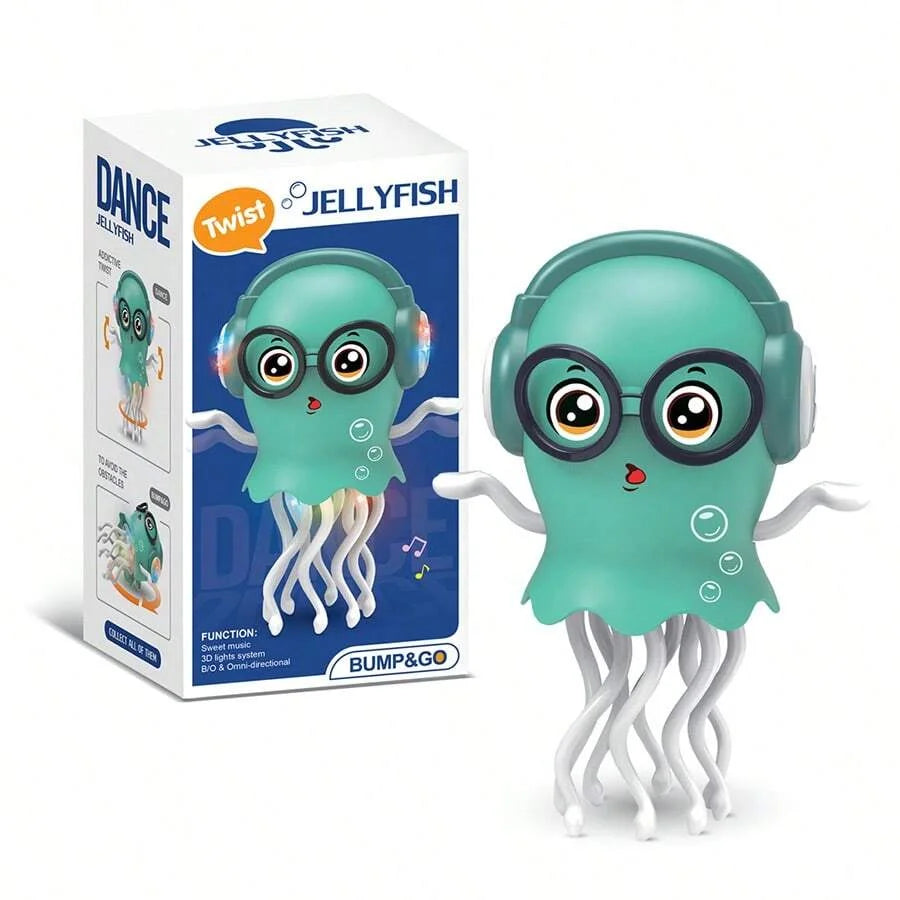 Auto-Sensing Avoiding Dancing Jellyfish Kid Electronic Pet Toys Cartoon LED Development Education Toddler Creative Birthday Gift