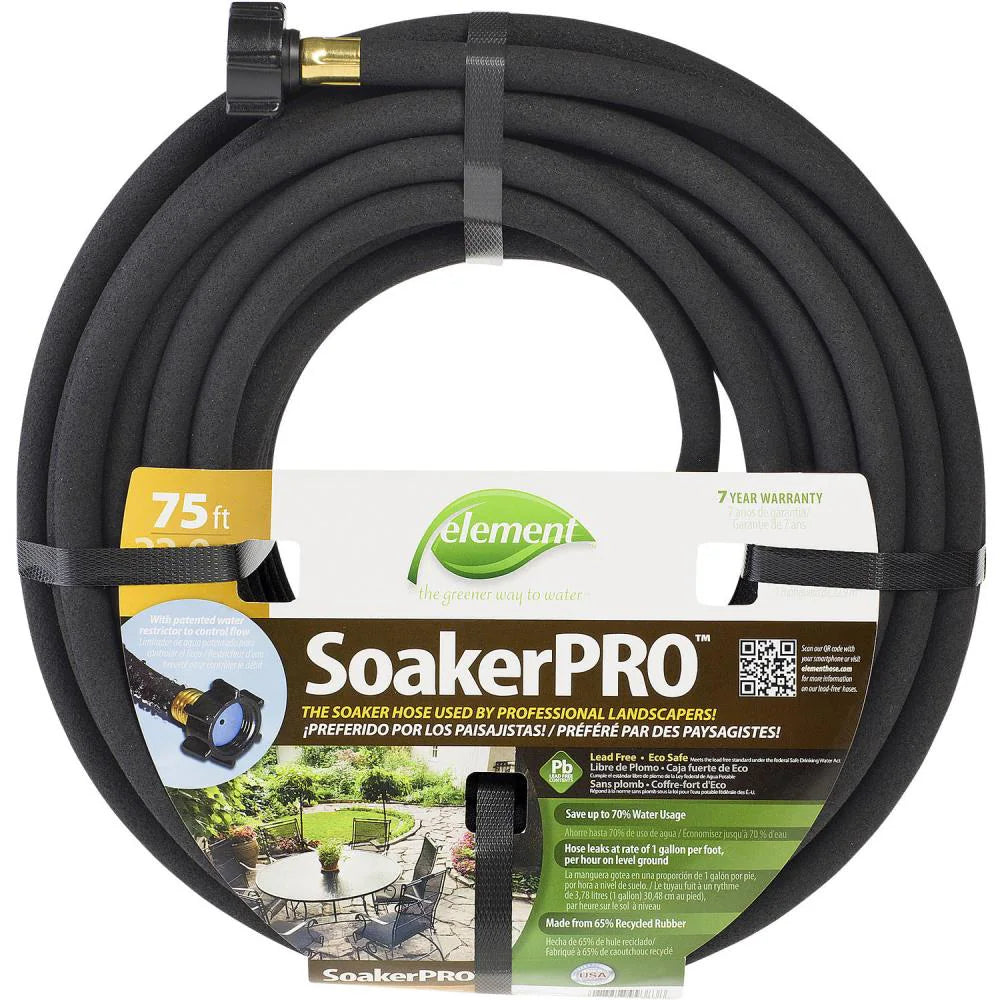 3/8-In X 75-Ft Kink Free Rubber Black Soaker Hose