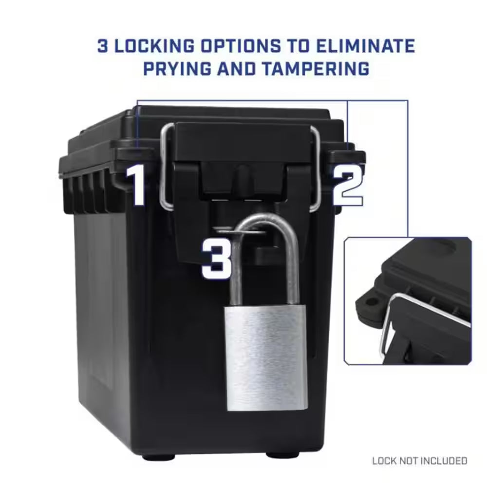 Orange Plastic Marine Lockable and Stackable Storage Box with Handle