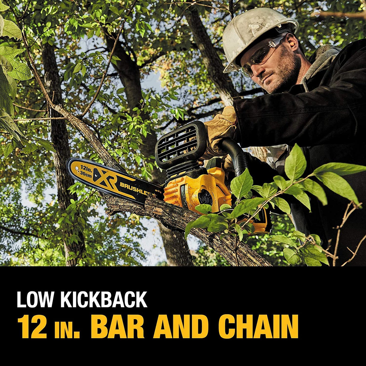 DEWALT  20V MAX 12in. Brushless Battery Powered Chainsaw, Tool Only