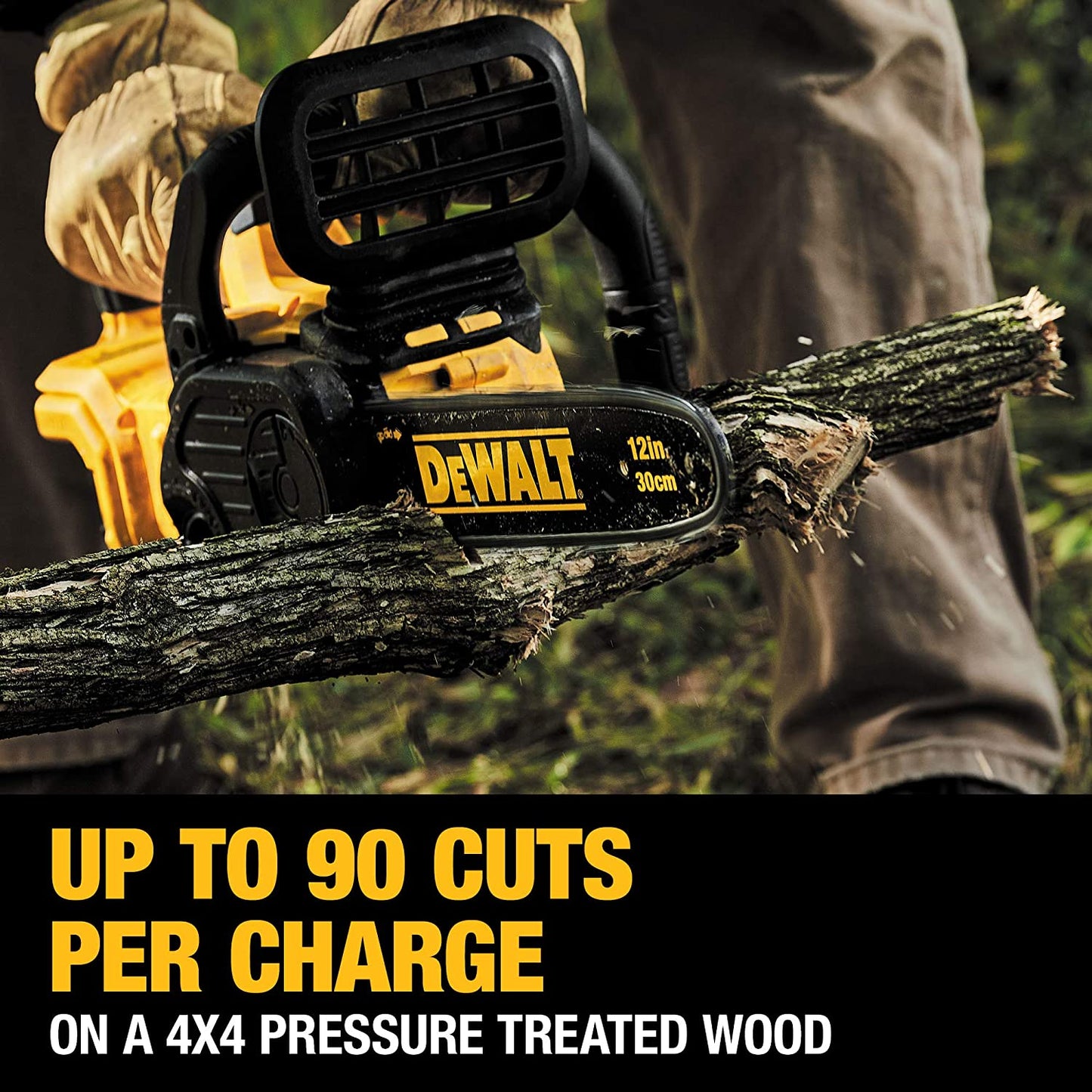 DEWALT  20V MAX 12in. Brushless Battery Powered Chainsaw, Tool Only