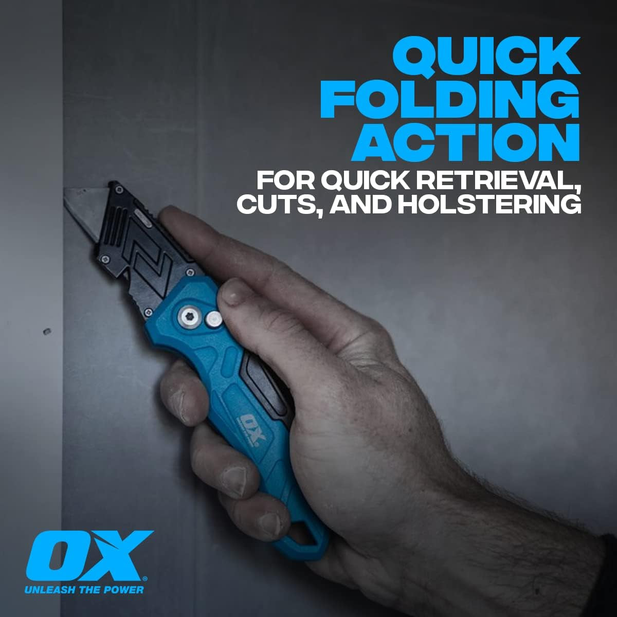 Blue Pro 0.6Mm 3 -Blade Folding Utility Knife with on Tool Blade Storage
