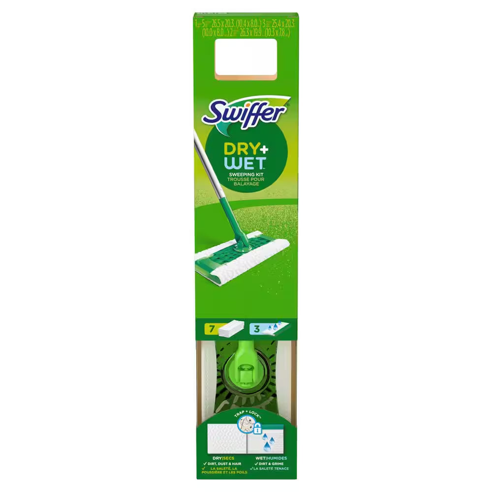 Sweeper 2-In-1 Dry and Wet Multi-Surface Mopping Starter Kit (1-Mop, 10-Refills)