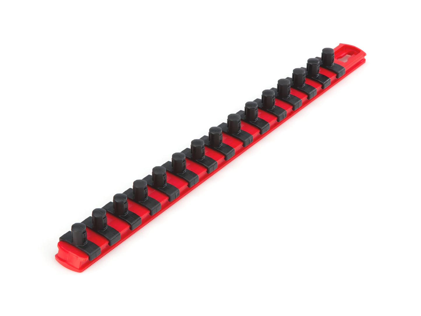 Plastic Socket Storage - 3/8 in Drive X 18 Inch Socket Rail with 20 Clips