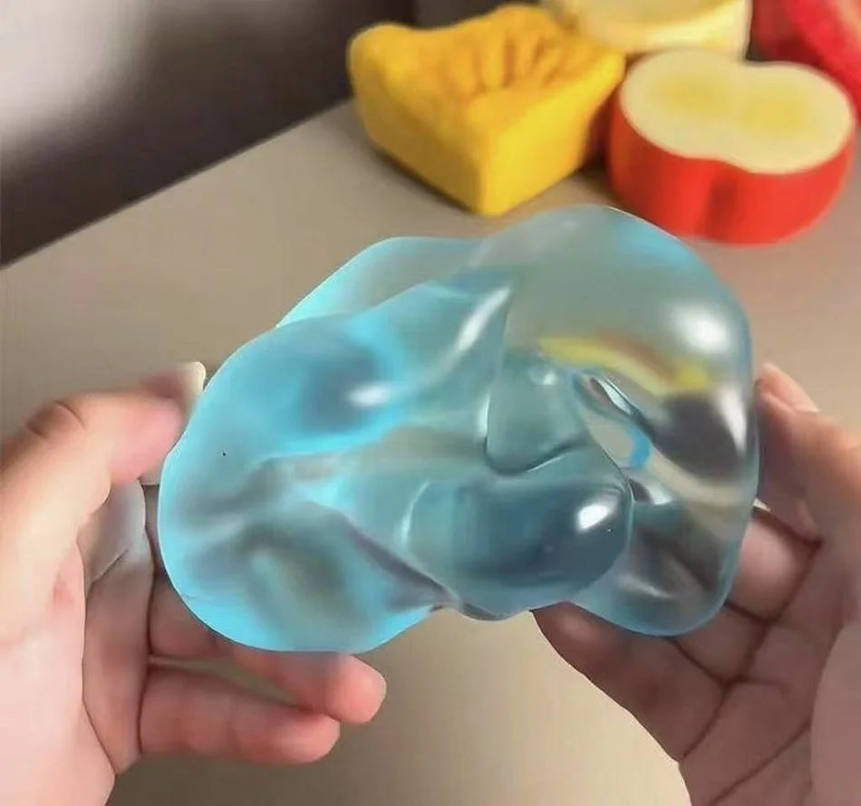 Squishy Green Apple Stress Ball Soft Fidget Sensory Toy for ADHD Autism Slow Rebound Squeeze Toy for Adults Funny Christmas Gift