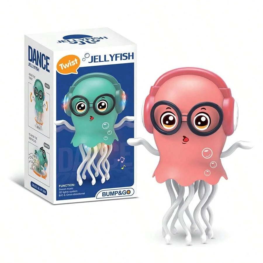 Auto-Sensing Avoiding Dancing Jellyfish Kid Electronic Pet Toys Cartoon LED Development Education Toddler Creative Birthday Gift