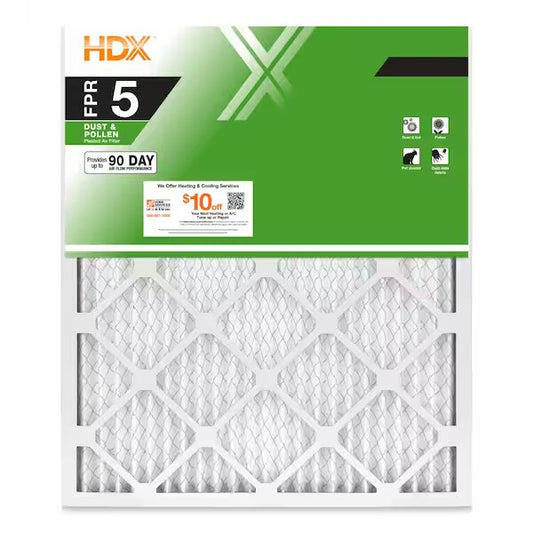 HDX 24 in. x 36 in. x 1 in. Standard Pleated Air Filter FPR 5