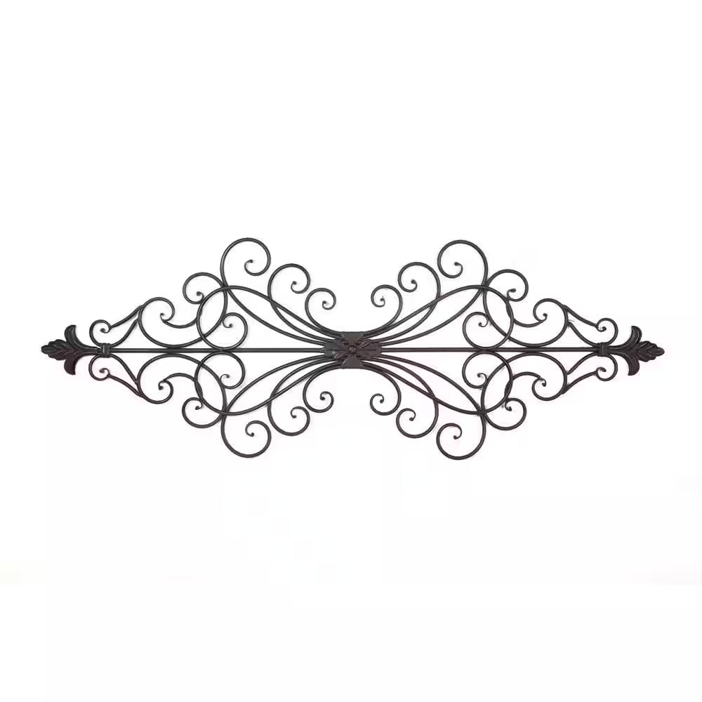 Fleur De Lis Emily Black Metal Wall Decor Non Lighted