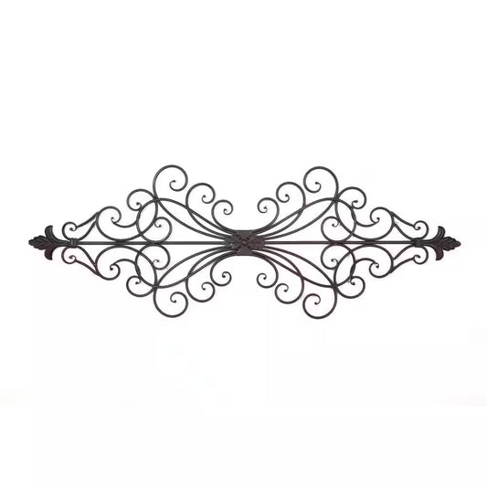 Fleur De Lis Emily Black Metal Wall Decor Non Lighted