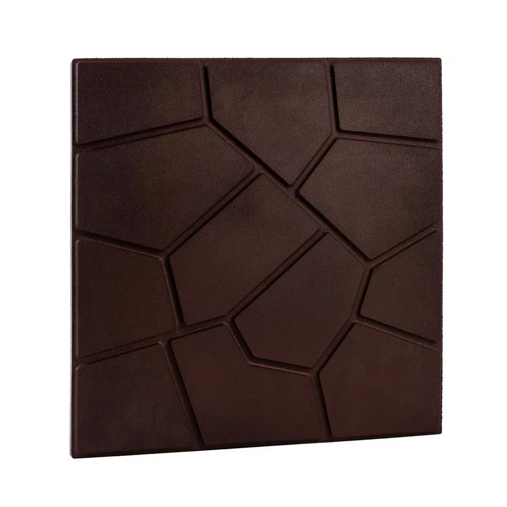 15.5 In. X 15.5 In. Square Brown Cobblestone/Brick Dual-Sided 100% Recycled Rubber Paver (6-Pack)