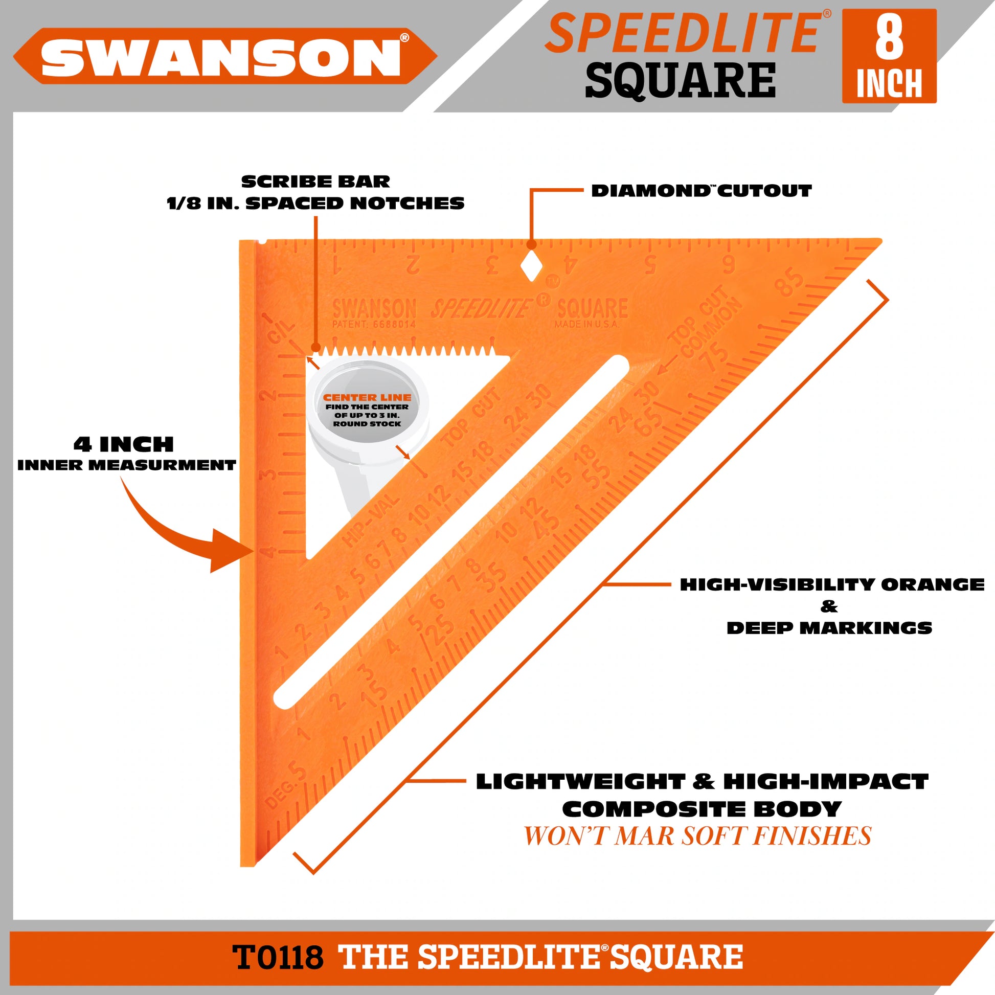 Plastic 8.0-In Speed Square
