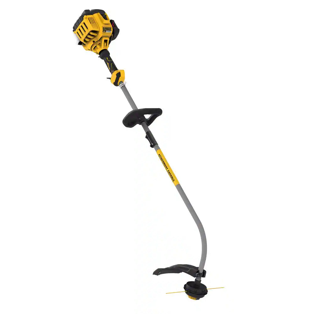 DEWALT  27 cc 2-Stroke Gas Curved Shaft String Trimmer with Attachment Capability