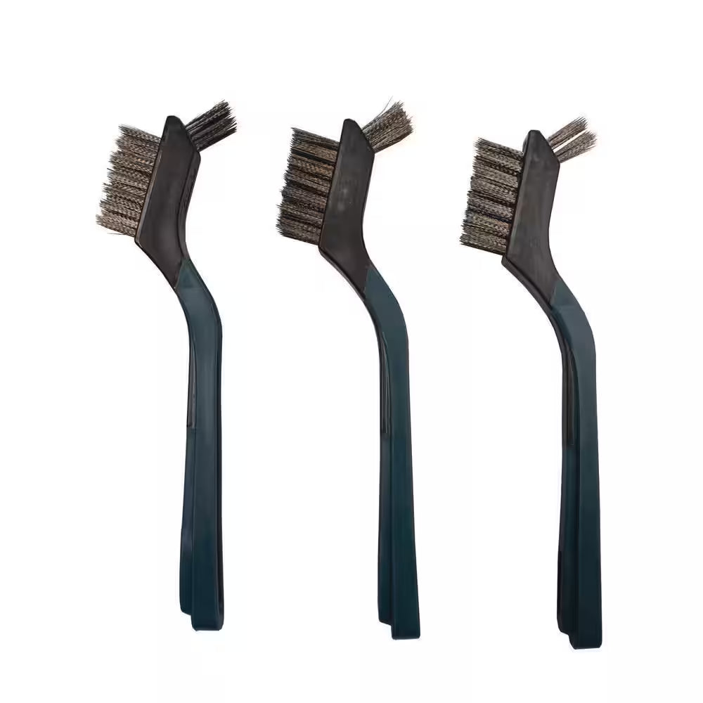 Mini Brush Set with Stainless Steel Bristles (3-Pack)