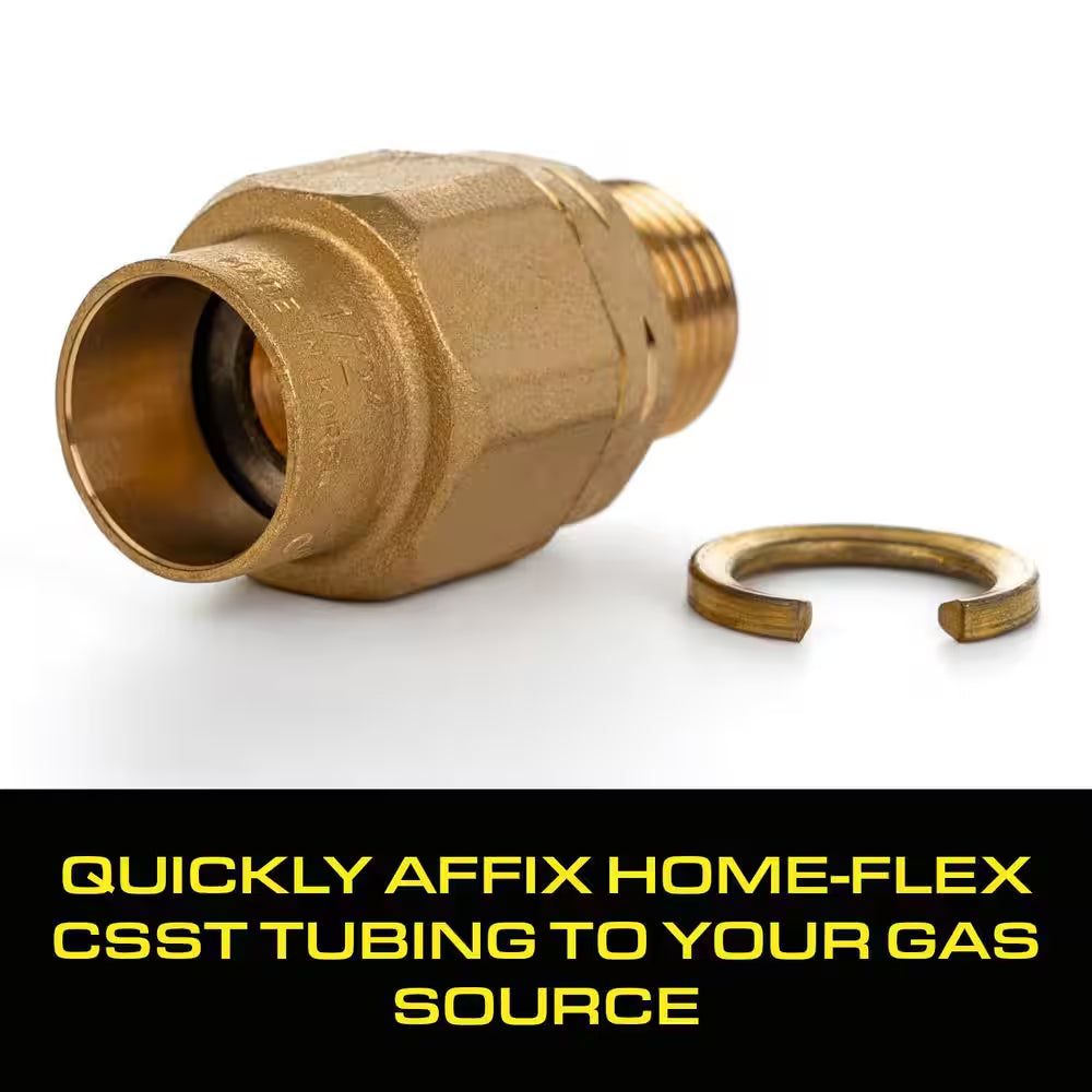 1/2 In. CSST X 1/2 In. MIPT Brass Male Adapter