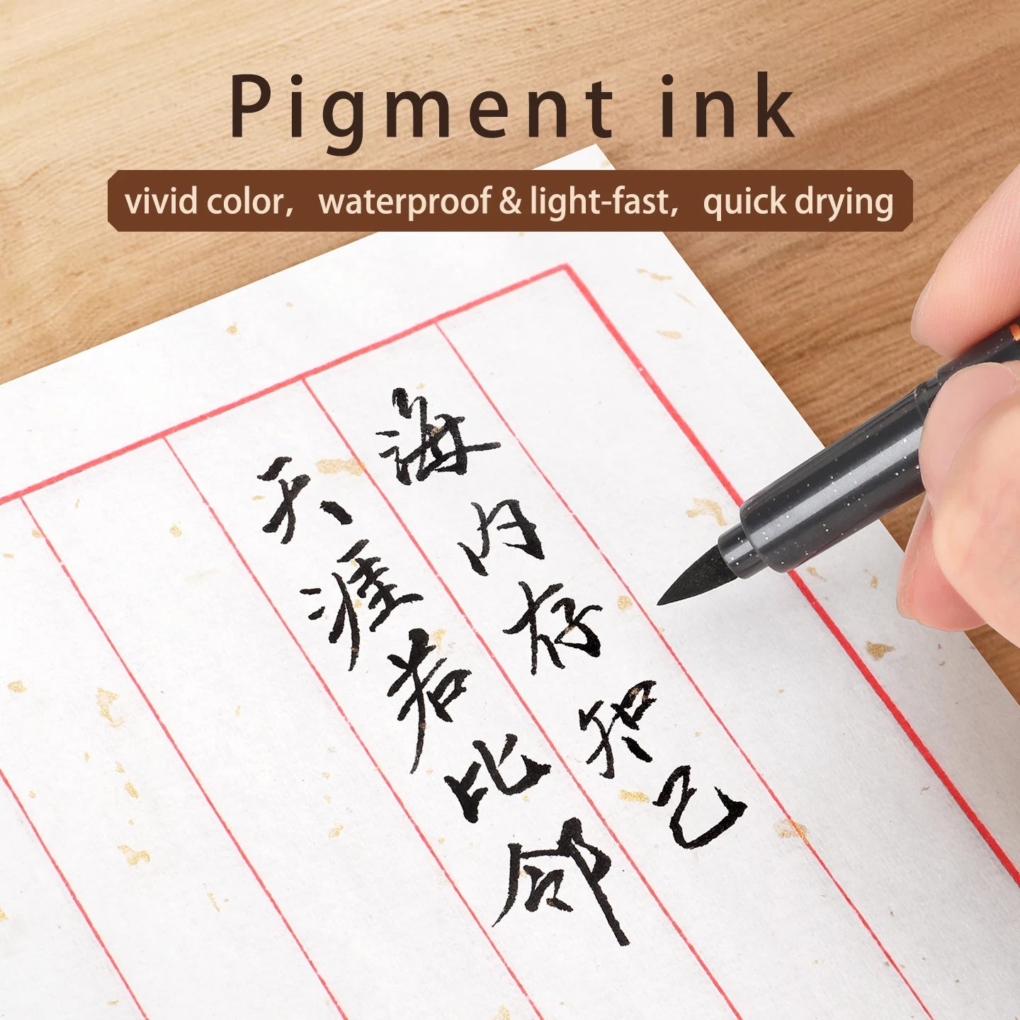 4-Size Calligraphy Pen Set for Writing, Drawing & Hand Lettering, Black Ink Brush Markers for Art, Calligraphy, Sketching