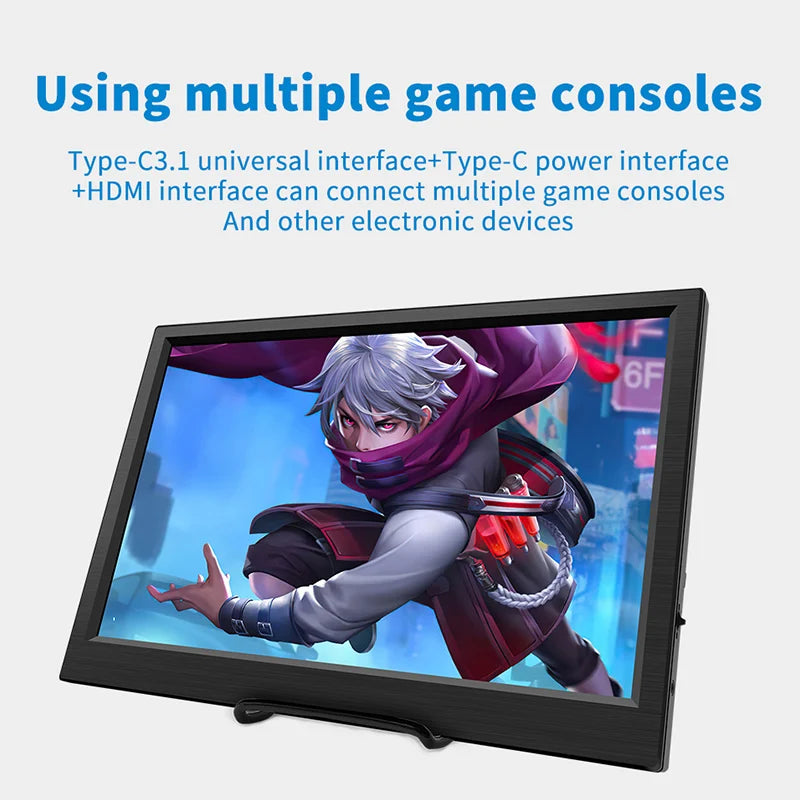 11.6 Inch Portable Monitor Hdmi-Compatible Laptop Second Screen Gaming Extended Display for Switch/Ps4/Xbox/Raspberry Pi