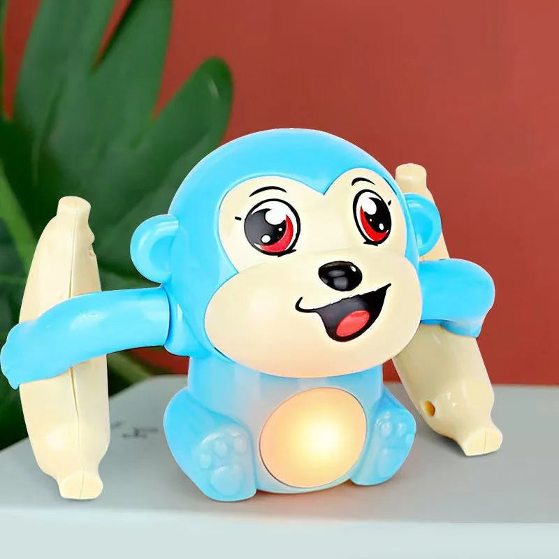 1 Baby Toy Electric Rolling Monkey Light Music Puzzle Sound Prompt Monkey Children'S Toy Gift Preschool Education Toy