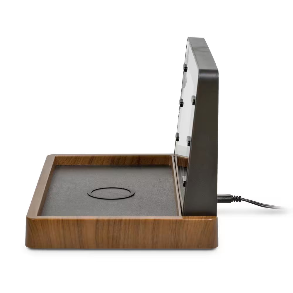 Weather Valet with Qi-Certified Wireless Charging Pad and Alarm Clock
